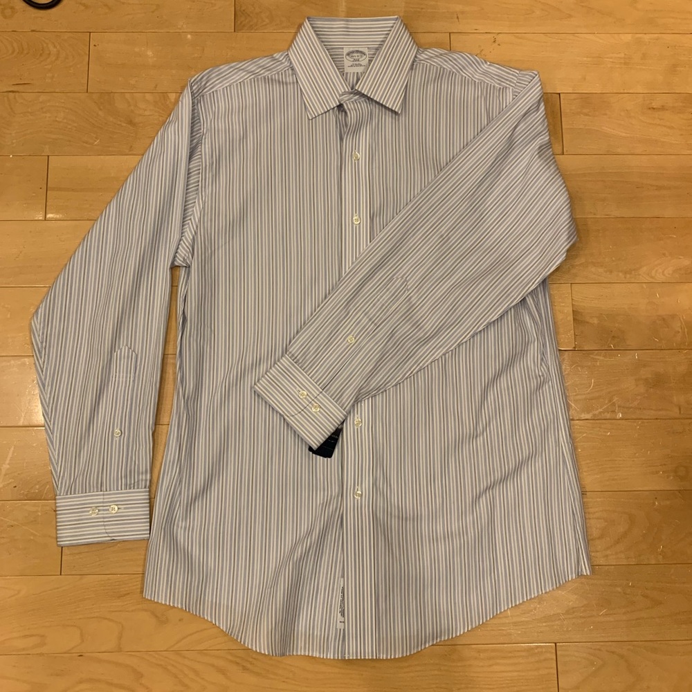 Brooks Brothers NWT blue striped dress shirt